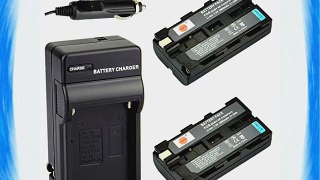 DSTE 2x Full Coded NP-F330 NP-F550 NP-F570 Li-ion Battery   DC01 Charger for Sony CCD-SC5 CCD-TRV80PK