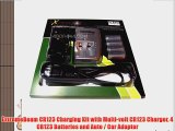 ExtremeBeam CR123 Charging Kit with Multi-volt CR123 Charger 4 CR123 Batteries and Auto / Car