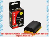 2 Pack of Opteka Canon Replacement LP-E6 LPE6 2400mAh (4800mAh Total) Ultra High Capacity Li-ion