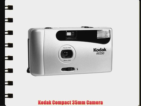Kodak KV-250 COMPACT 35MM FOCUS FREE CAMERA KIT with Film and Battery