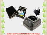 2x Pack - Yaesu VX-427 Battery   Charger with EU Adapter - Replacement for Yaesu FNB-83 Two-Way