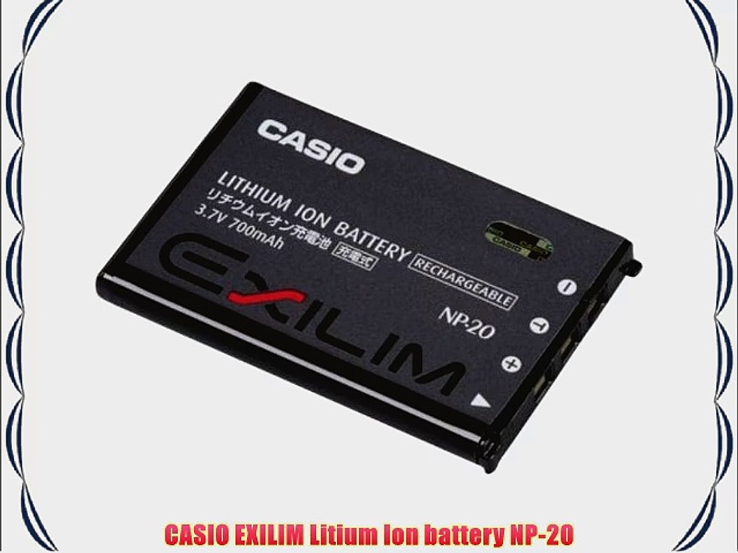 CASIO EXILIM Litium Ion battery NP-20 - video Dailymotion