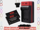 EZOPower 2 Pack Battery   Travel Charger Kit for Panasonic DMW-BCM13E and Lumix DMC-TS6 TS5