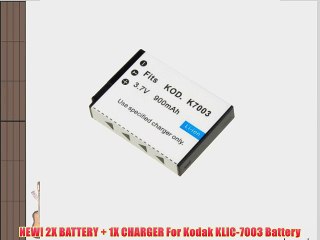 2 KLIC-7003 Battery Packs   Travel Charger Set (AC Wall   Car Adapter) for Kodak EasyShare