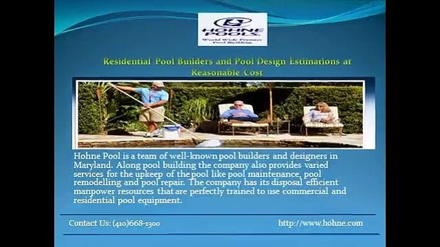 Residential Pool Builders and Pool Designers