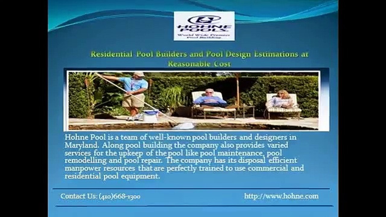 Residential Pool Builders and Pool Designers