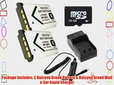 Two Halcyon 1800 mAH Lithium Ion Replacement Battery and Charger Kit   32GB microSD Memory