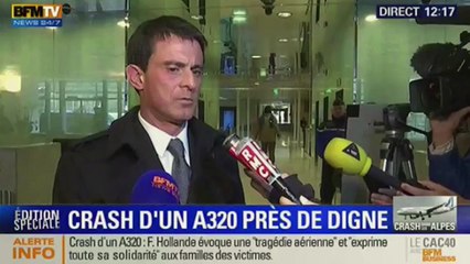 Crash d'un A320: Manuel Valls active la cellule interministérielle de crise