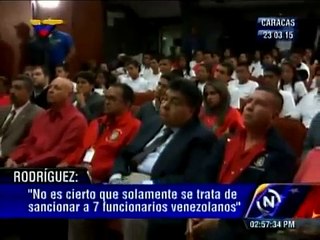 Delcy Rodríguez: "No es cierto que solamente se trata de sancionar a 7 funcionarios venezolanos"