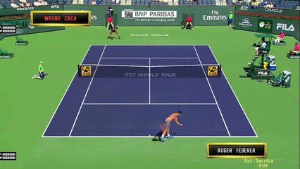 Roger Federer v Novak Djokovic Indian Wells 2015 (Simulation) (1440p)