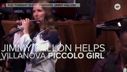 Watch Jimmy Fallon Cheer Up Villanova's "Sad Piccolo Girl"