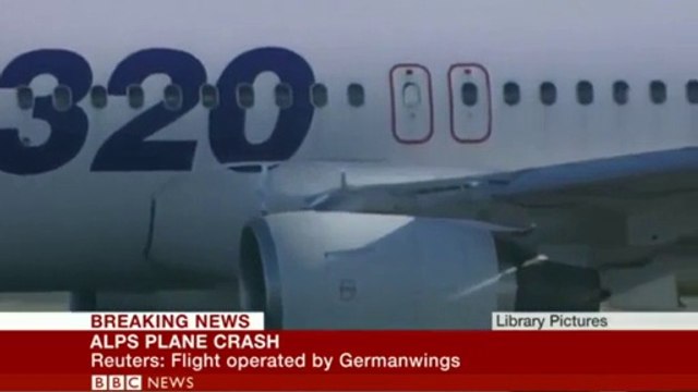 Germanwings Plane Crashes in France - Airbus A320 Flight 4U925 From Barcelona to Duesseldorf