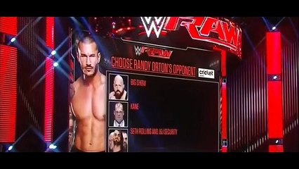 WWE Raw 23 March 2015 Randy Orton Vs Seth Rollins J&J Security