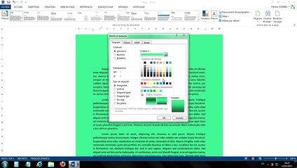 Tuto - Word 2013 - Personnaliser la couleur, texture de la page