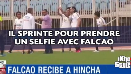 Un gamin interrompt l'entraînement de la Colombie pour prendre un selfie avec Falcao