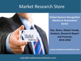 Gesture Recognition Market 2015 in Automotive Sector - Global Industry Analysis Share, Size, Growth, trends, Forecast 2019