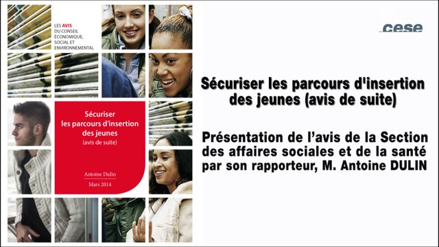 Sécuriser les parcours d'insertion des jeunes - cese