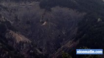 La zone du crash de l'Airbus dans les Alpes de Haute Provence
