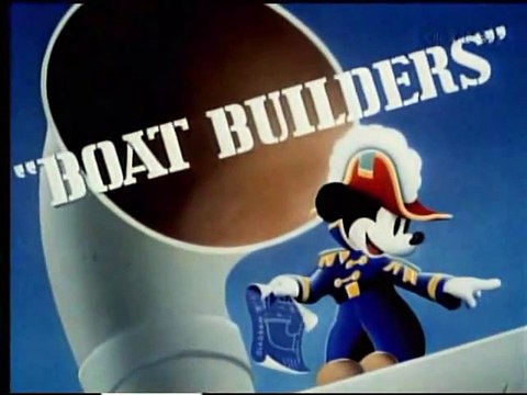 Walt Disney Cartoons Mickey Mouse Donald Duck & Goofy Boat Builders 1938