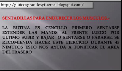 como sacar gluteos