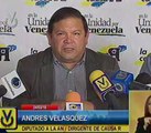 Andrés Velásquez denuncia que funcionarios del gobierno están vinculados en casos de corrupción