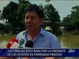 150 familias afectadas por la creciente de los esteros en Los Ríos