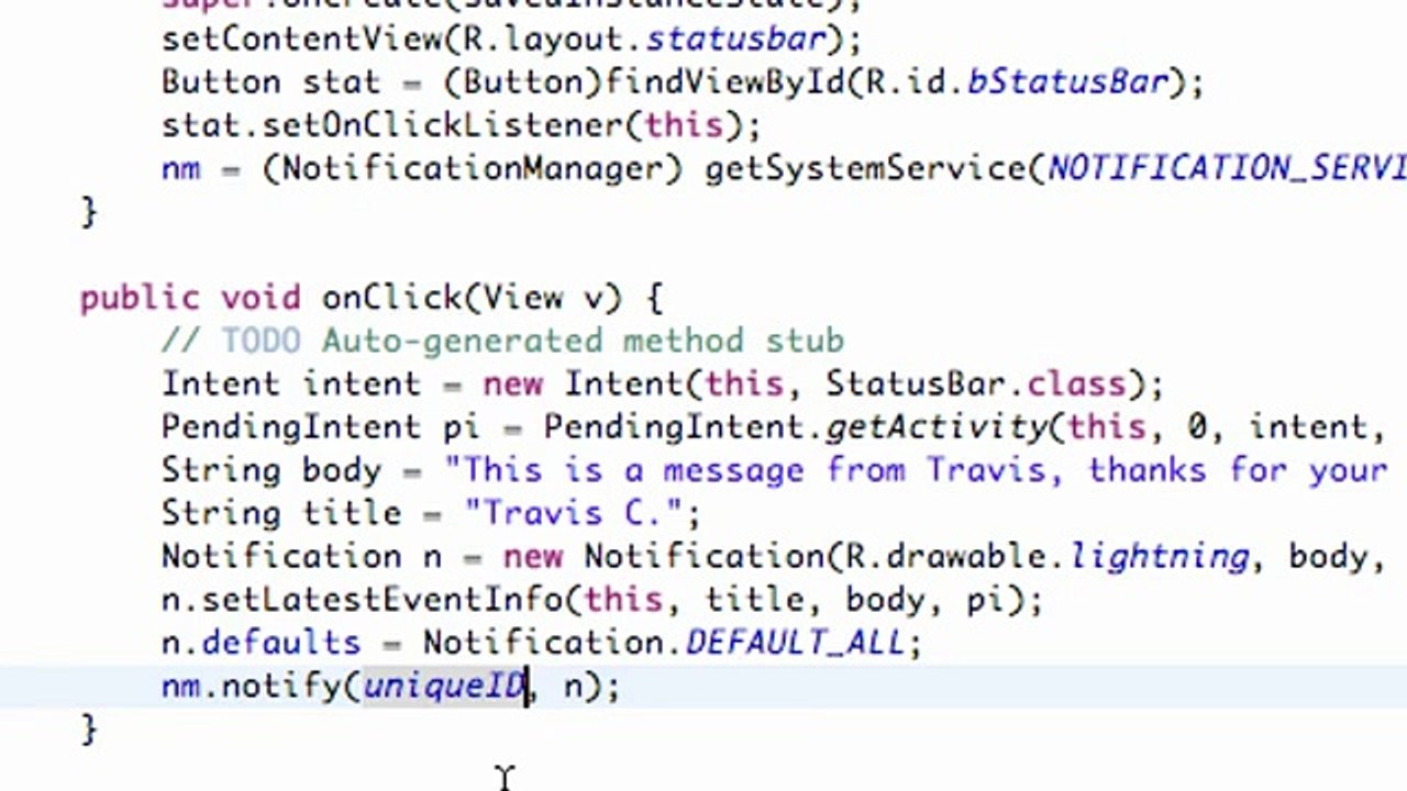 Android Application Development - 191 - Notification Manager Methods.mp4