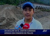 75.000 pollos fueron arrastrados por deslave en Chimborazo