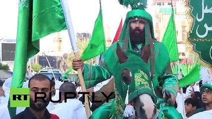 Iraq- Shia pilgrims flood Karbala to mark Ashura.....