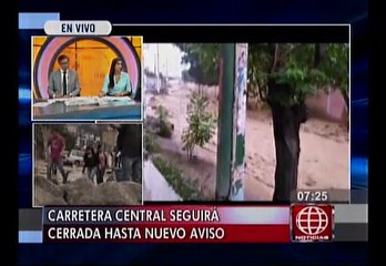 Huaico en Chosica: Carretera Central estará cerrada entre 5 y 6 días