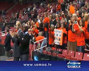 President Obama Reaches To See Football Match