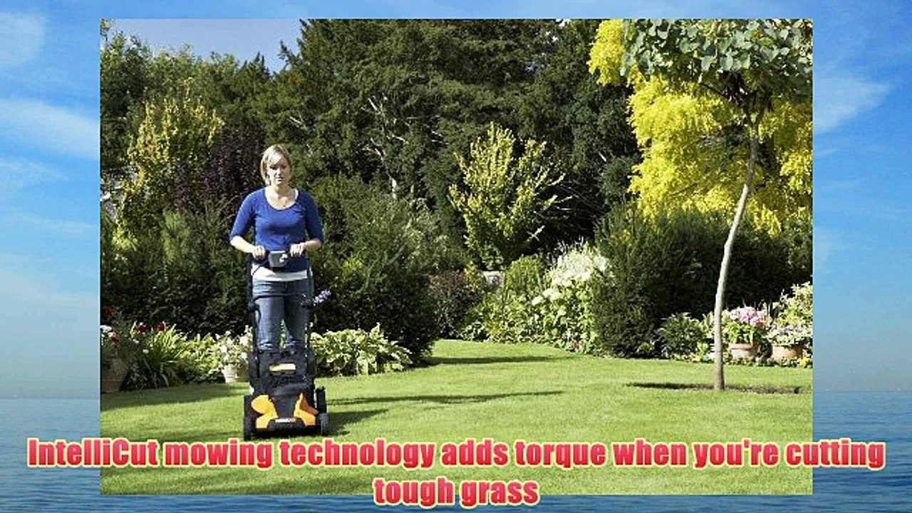 WORX WG782 14-Inch 24-Volt Cordless Lawn Mower with IntelliCut