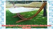 Petras Wooden Arc Hammock Stand + Quilted Beige Color Double Hammock Bed Double Padded. Teak
