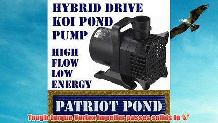 Patriot Koi Pond Pump KP6100 - 6100 GPH Koi Pond & Waterfall Pump