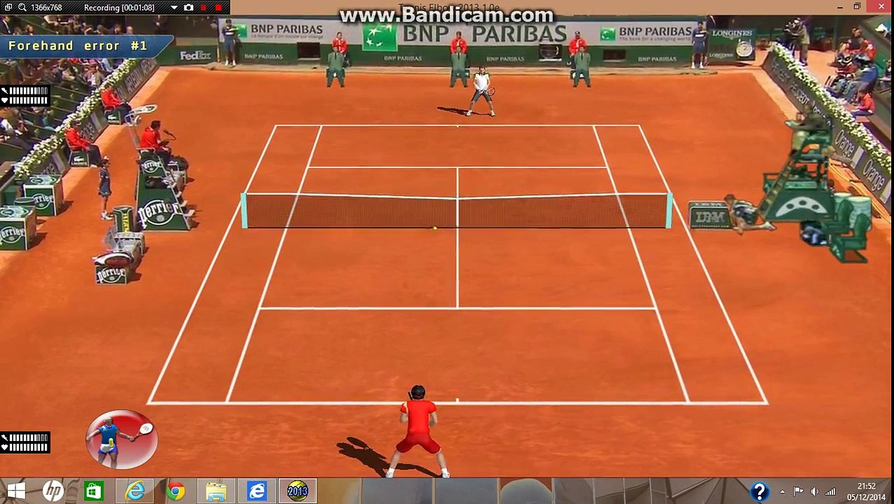 Roland Garros Roger Federer v Ernests Gulbis Tennis Elbow 2014 (Sam's Patch)