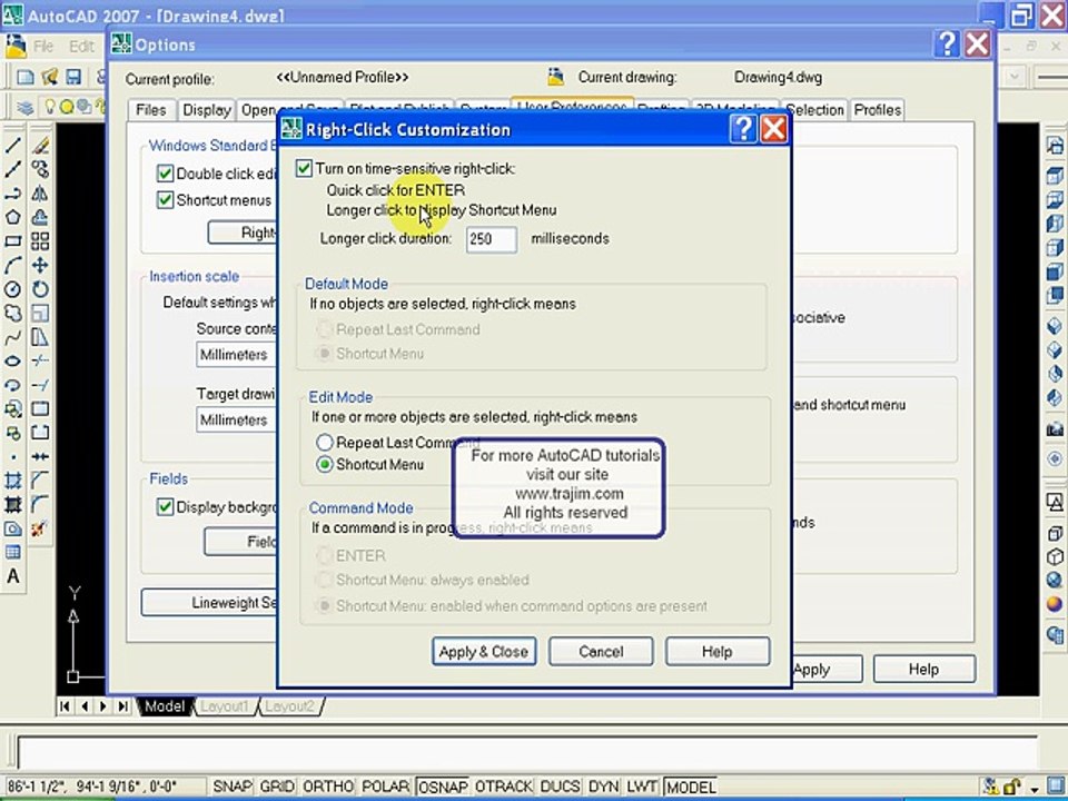 9. CAD Options