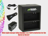 Wasabi Power Dual Battery Charger for GoPro Hero3 Hero3  and GoPro AHDBT-301 AHDBT-302 AHBBP-301