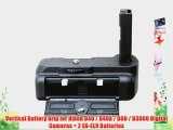 Vertical Battery Grip for Nikon D40 / D40X / D60 / D3000 Digital Cameras   2 EN-EL9 Batteries
