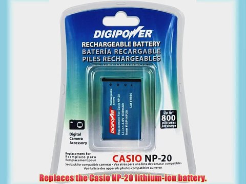 Digipower BP-NP20 Replacement Li-Ion Battery for Casio NP-20