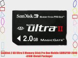 SanDisk 2 GB Ultra II Memory Stick Pro Duo Mobile SDMSPDU-2048-A10M (Retail Package)