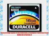 Duracell High Speed 16 GB 600X USB 2.0 Compact Flash Card Card UDMA DU-CF6016G-C