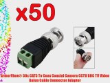 ArmorView? 50x CAT5 To Coax Coaxial Camera CCTV BNC TV Video Balun Cable Connector Adapter