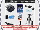 32GB Accessory Kit For Panasonic HDC-TM90K 3D Compatible Camcorder Includes 32GB High Speed