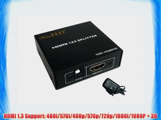 Download Video: ViewHD 2 Port 1x2 Powered HDMI Mini Splitter for 1080P