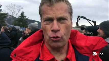 Crash dans les Alpes: les secouristes au travail.