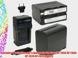 Wasabi Power Battery (2-Pack) and Charger for Sony NP-F975 NP-F970 NP-F960 NP-F950 and Sony