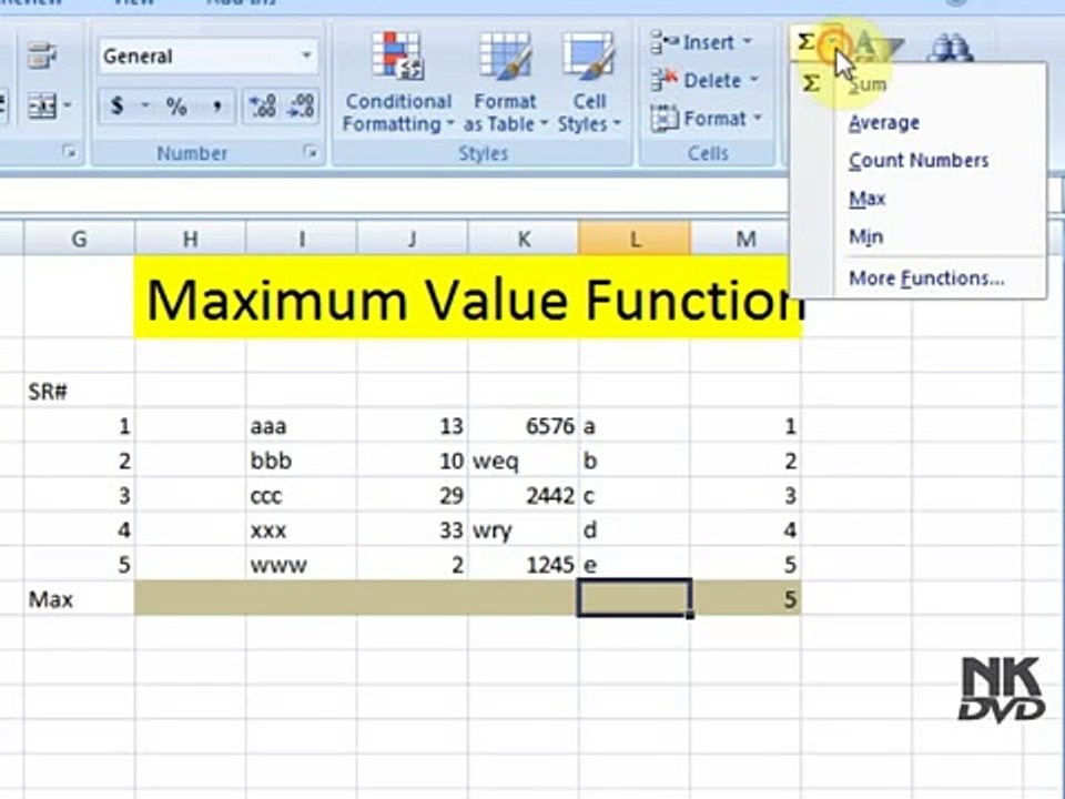 Lesson # 30 The Maximum Number