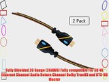 2-Pack Ultra Clarity High Speed HDMI Braided Cable (35 Feet) Compatible with Various Digital