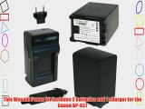 Wasabi Power Battery (2-Pack) and Charger for Canon BP-827 and Canon VIXIA HF20 HF21 HF200