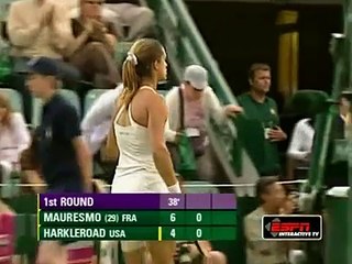 Amelie Mauresmo vs Ashley Harkleroad - 2008 Wimbledon WS R1 - Highlights